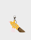 Bird In Boots Charm - Marigold Leather Keychain