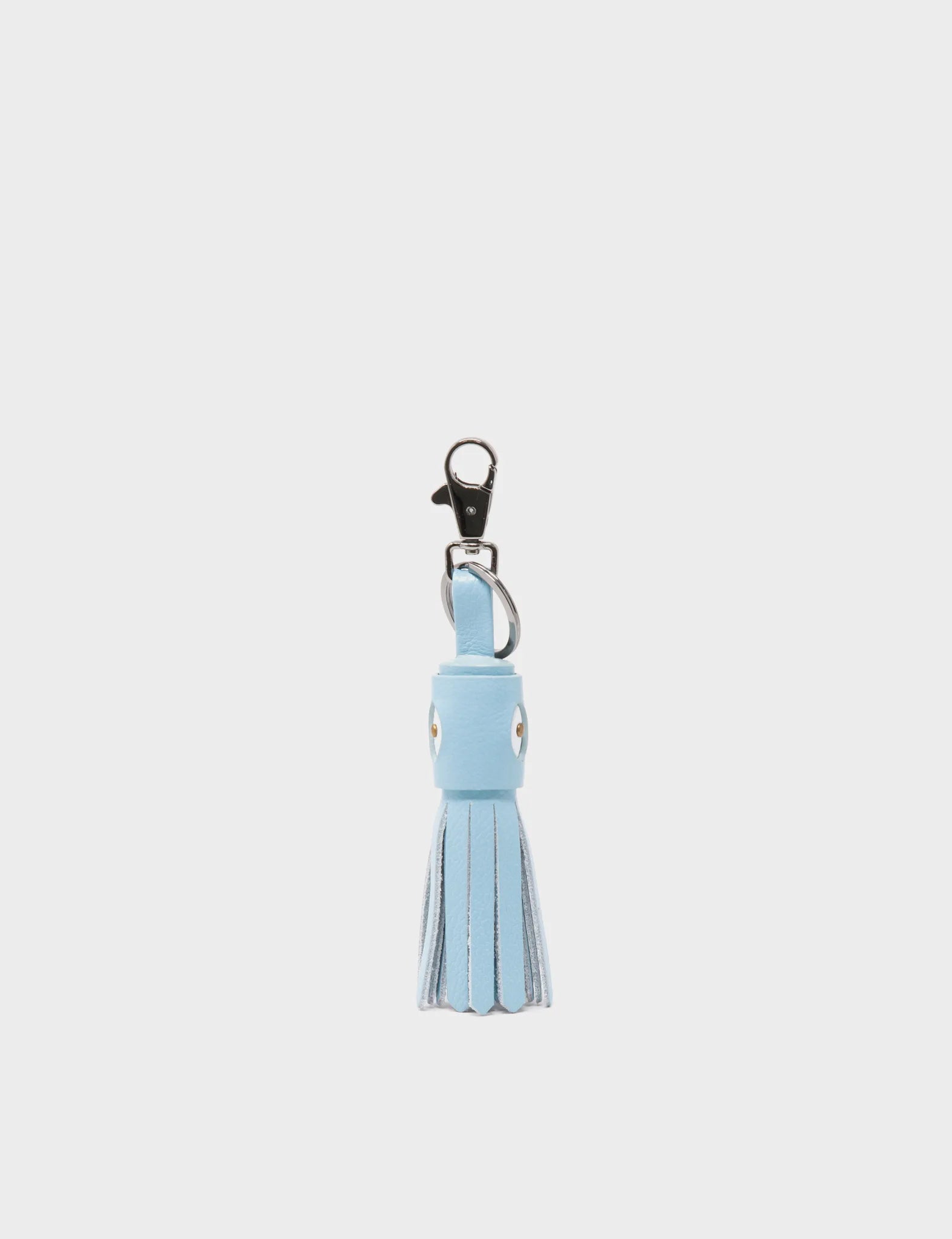 Callie Marie Hue Charm - Stratosphere Blue Leather Tassel Keychain