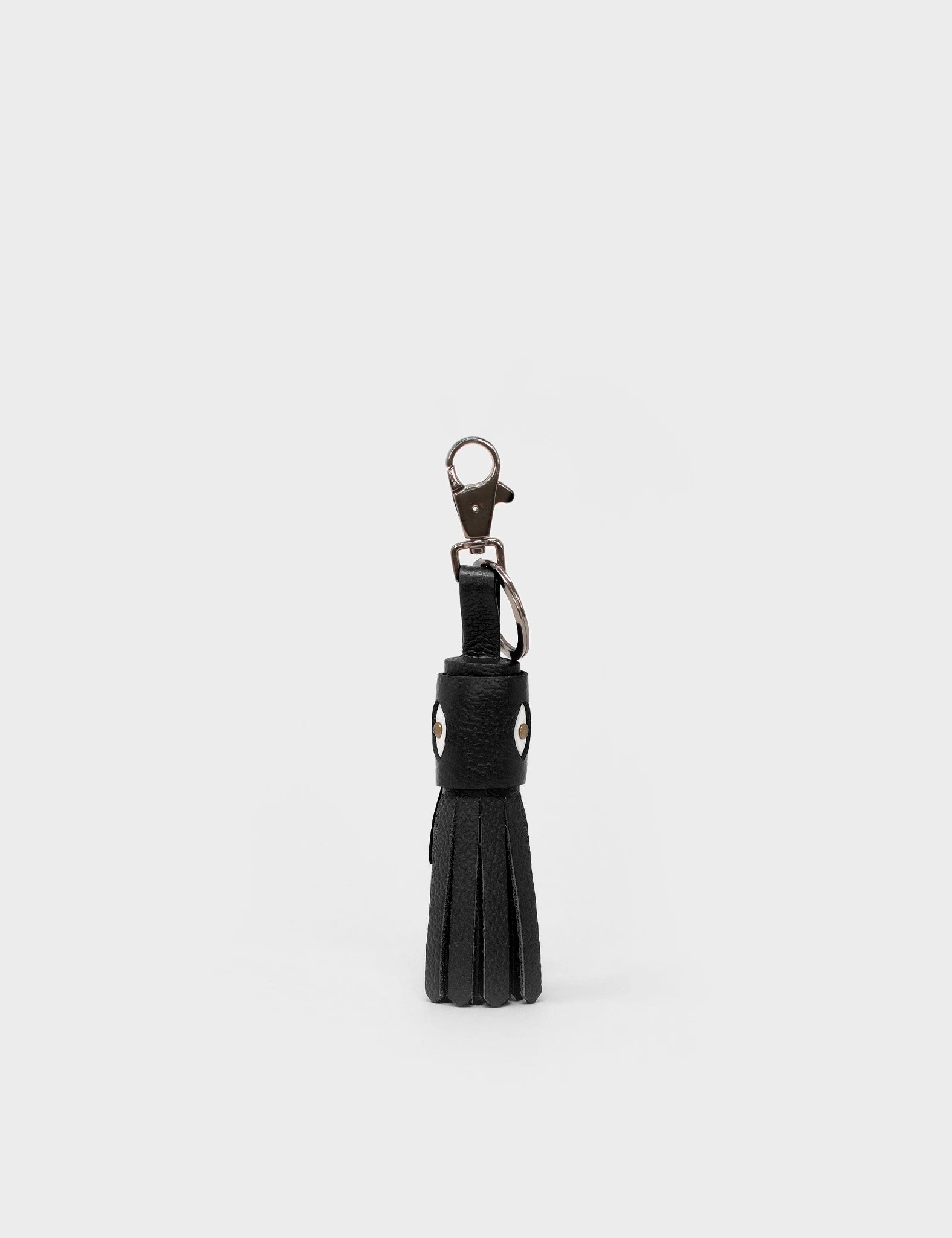 Tassel Squid Callie Marie Hue Charm - Black Leather Keychain