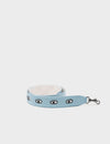 Detachable Stratosphere Blue Leather Shoulder Strap - All Over Eyes Embroidery
