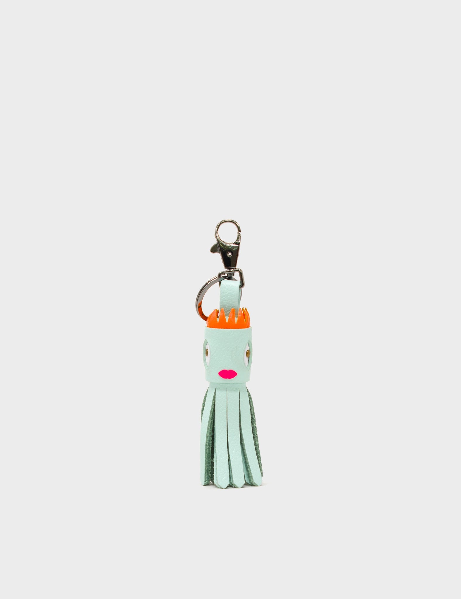 Queen Callie Marie Charm - Glacier Blue Leather Keychain – Min & Mon