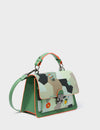 Silas Green Small Leather Crossbody Bag - Camo Dreams Design