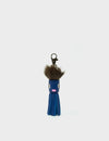 Callie Marie Mayne - Royal Blue and Brown Fur Keychain