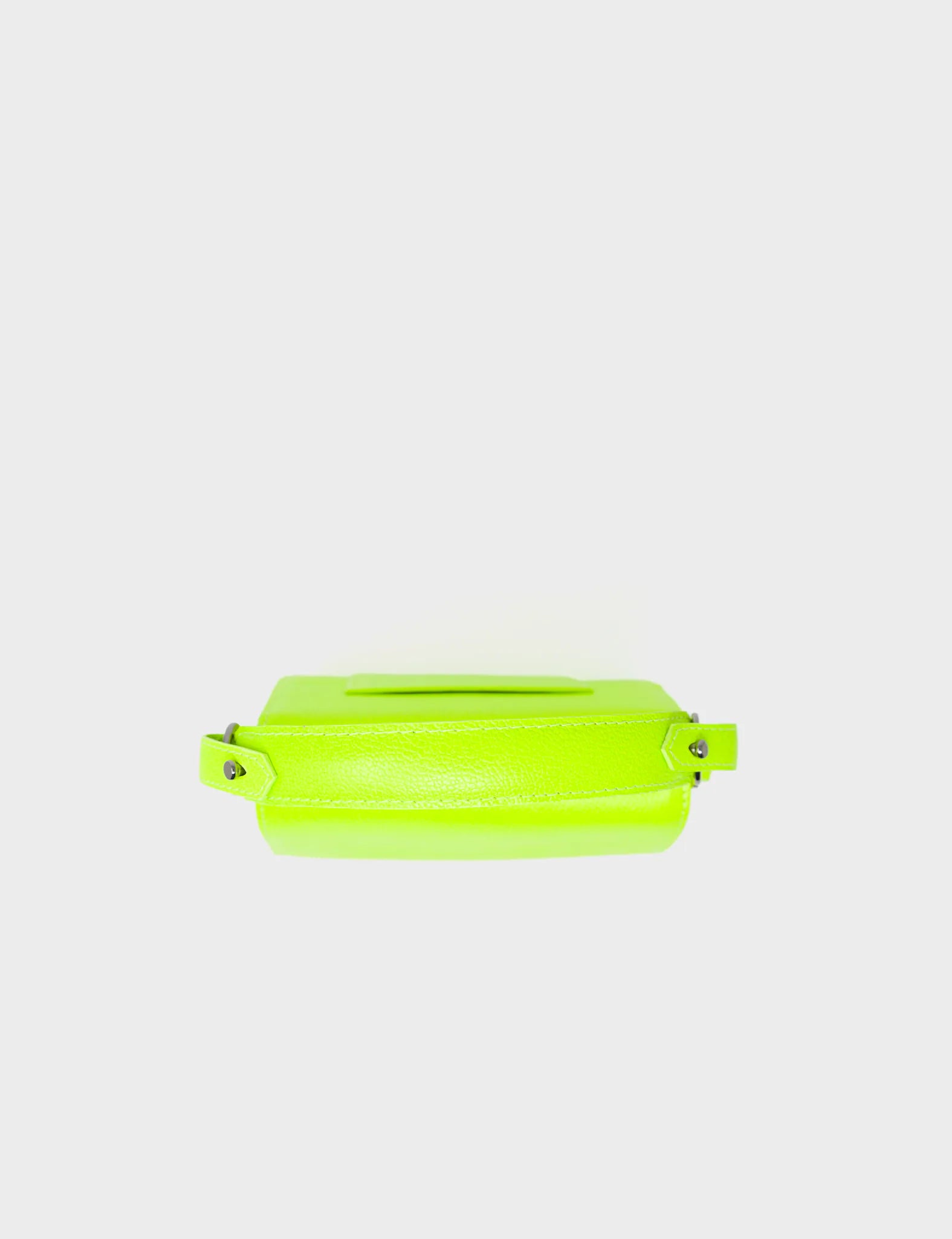 Anastasio Micro Crossbody Handbag Neon Yellow Leather - Eyes Embroidery - Top
