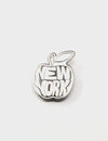 Silver Enamel Pin - New York City Apple