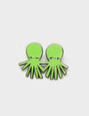 Green Nickel Enamel Pin - Octopus Twins