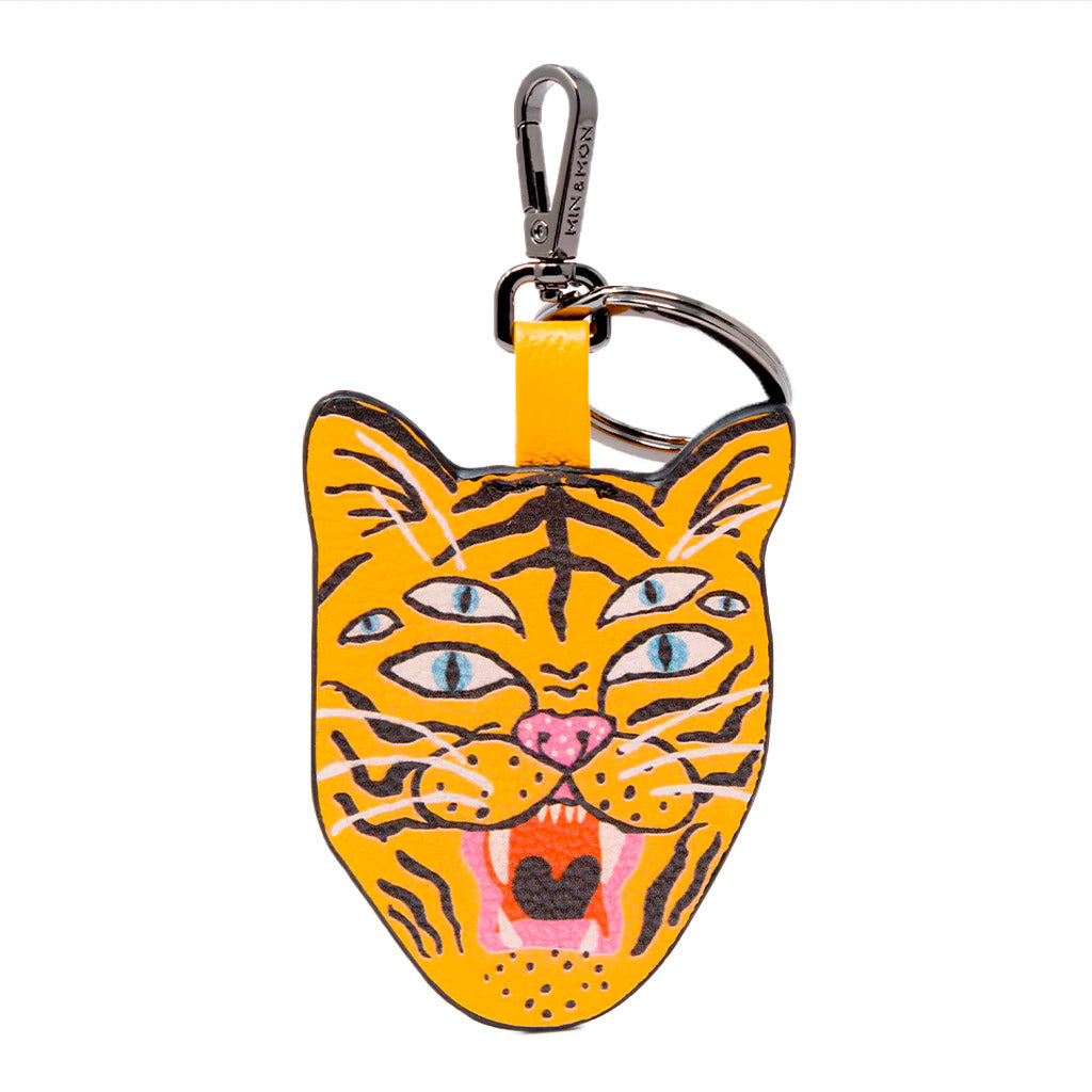 Happy Tiger - Marigold Leather Keychain – Min & Mon