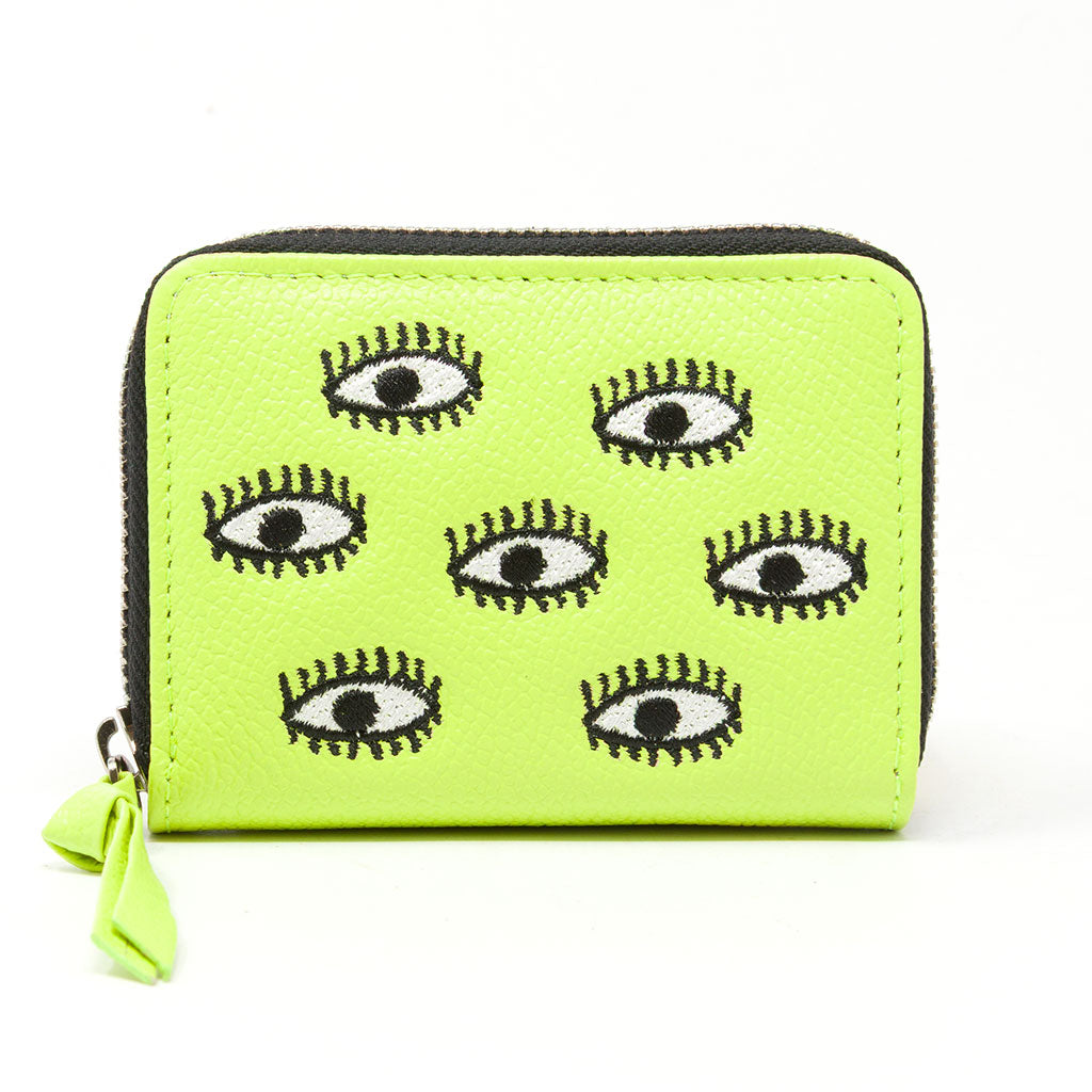 Frodo Sharp Green Leather Zip Around Wallet - All Over Eyes