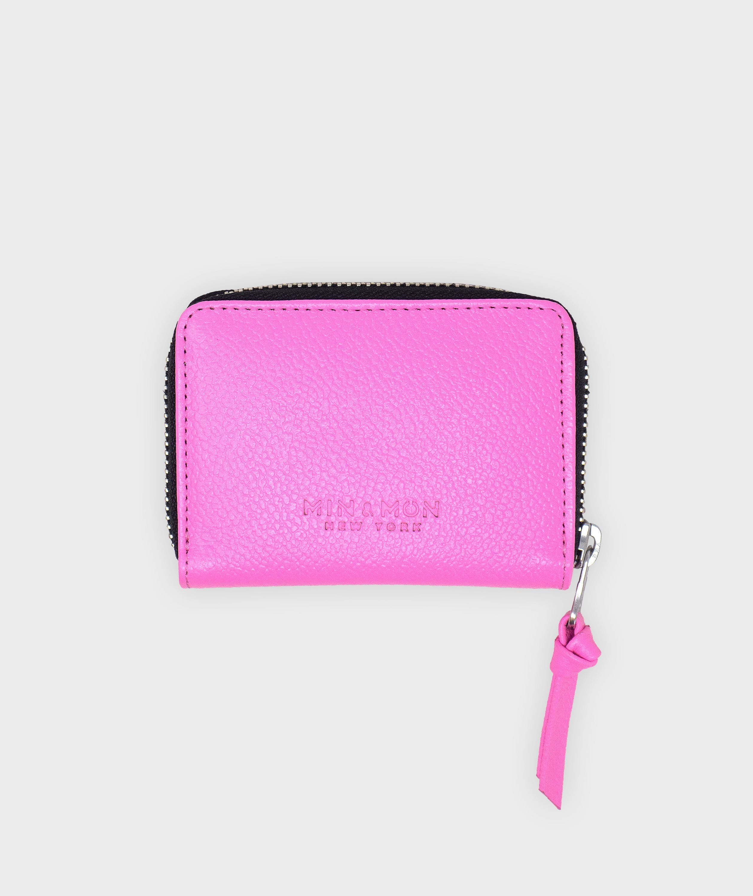 Frodo Bubblegum Pink Leather Wallet - Eyes Embroidery - Back view