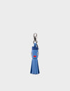 Queen Callie Marie Charm - Vista Blue Leather Keychain