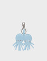 Octopus twins Charm - Stratosphere Blue Leather Keychain