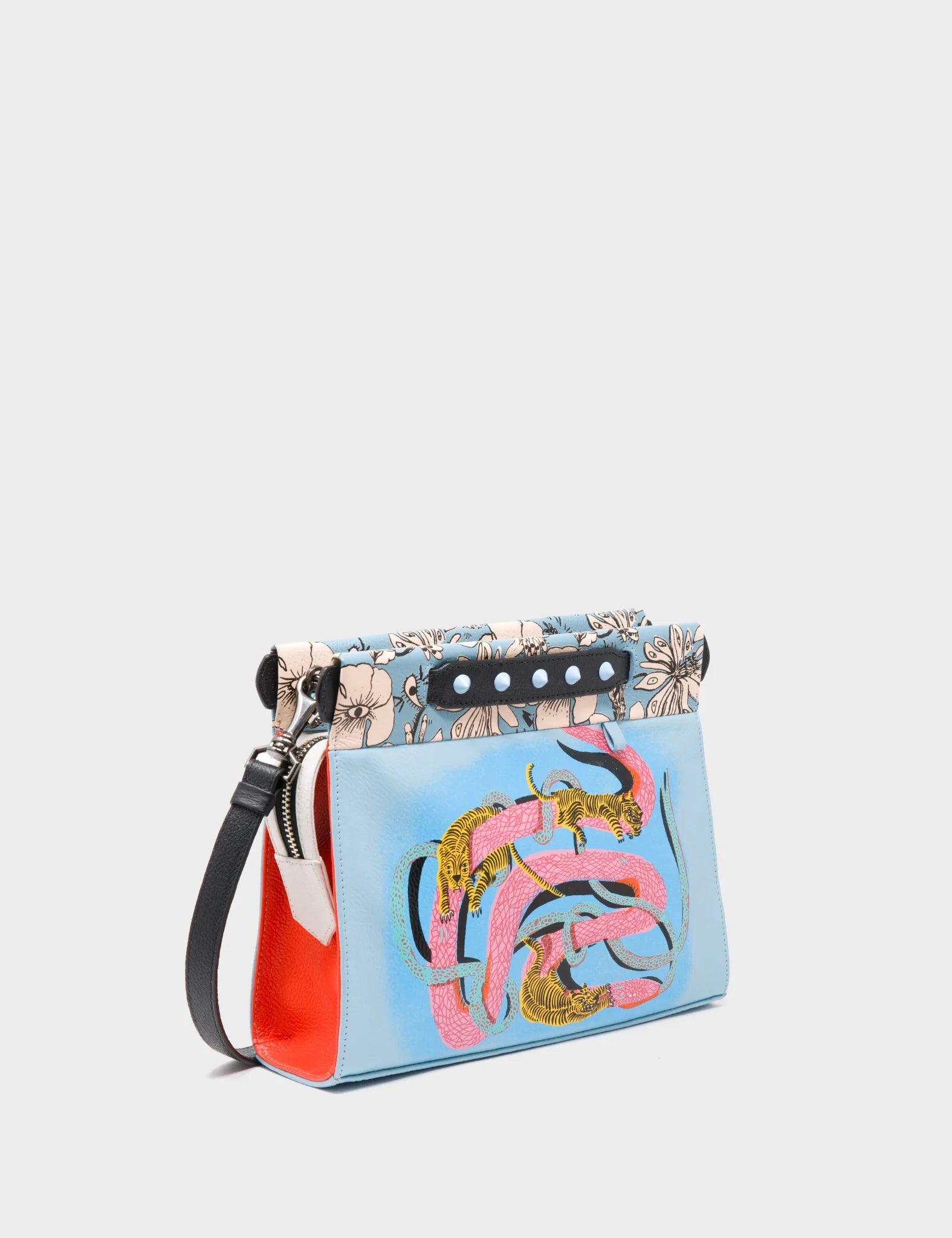 Tiger shop print handbag