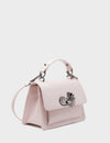 Silas Powder Pink Small Leather Crossbody Bag