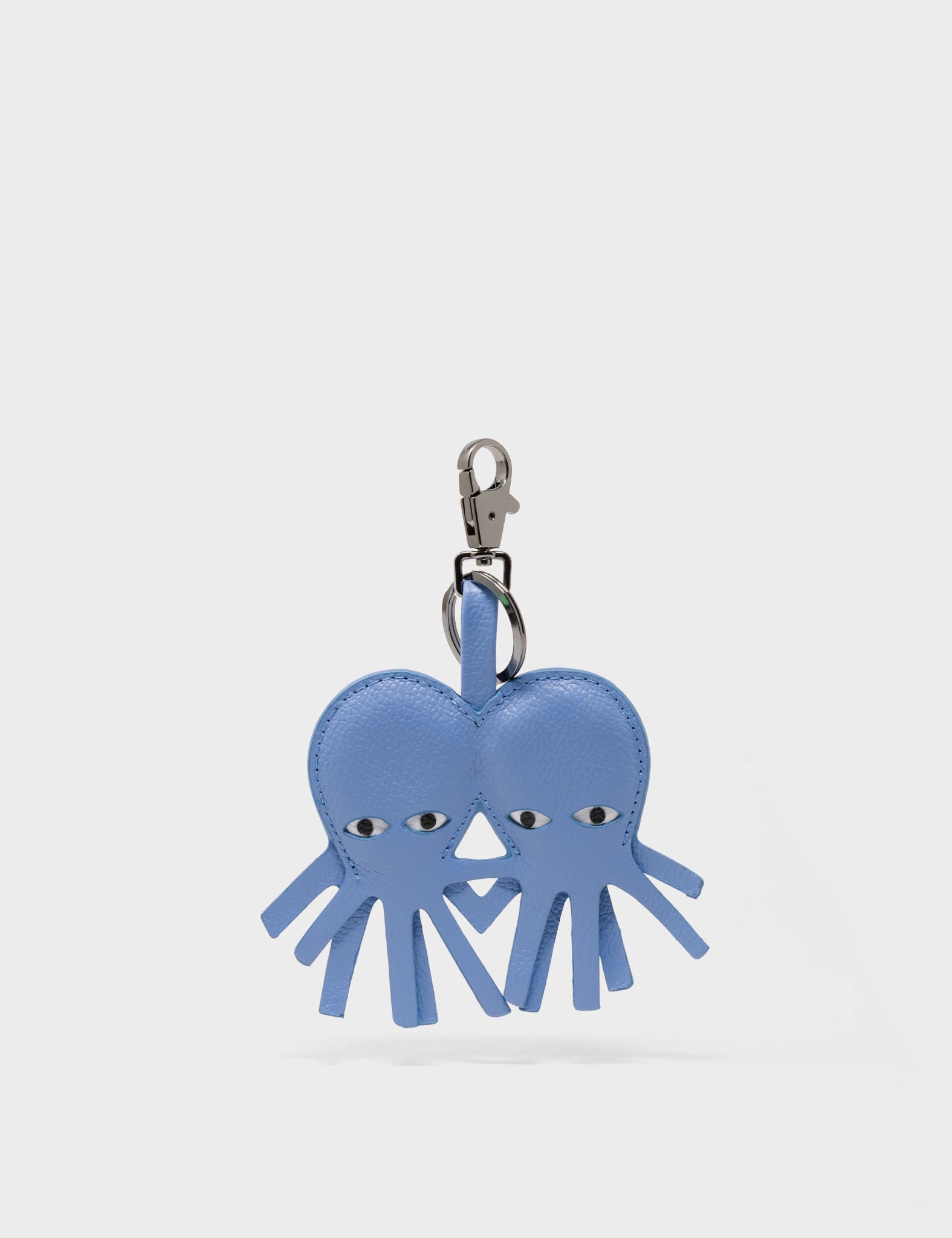 Octotwins Charm - Sterling Blue Leather Keychain