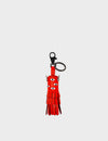 Oliver The Ox Charm - Fiesta Red Leather Keychain
