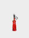 Oliver the ox charm fiesta red keychain leather