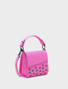 Anastasio Micro Crossbody Handbag Bubblegum Pink Leather - Eyes Embroidery