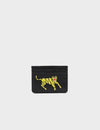 Filium Black Leather Cardholder - Tiger Applique