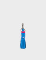 Queen Callie Marie Charm - Ibiza Blue Leather Keychain - Front