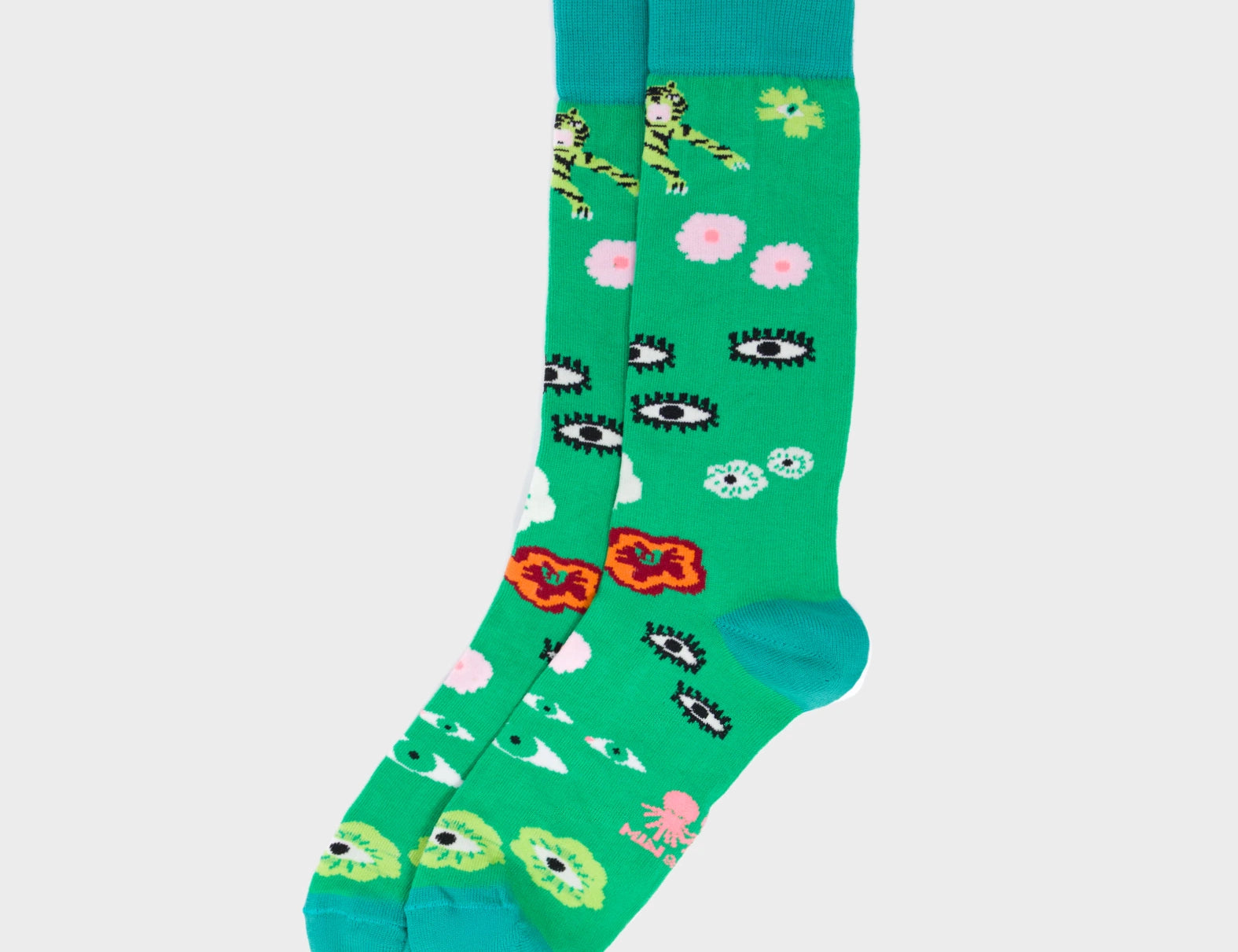 Green Socks - Floralia - left side