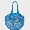 Blue and Gray Mesh Bag - Tiger Applique - Front