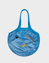 Blue and Gray Mesh Bag - Tiger Applique