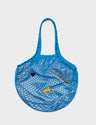 Blue and Gray Mesh Bag - Tiger Applique - Front