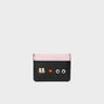 Filium Black Leather Cardholder - Studs - Front