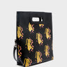 Milo Convertible Crossbody Bag - Black Leather Creatures of the Future Print - Main View