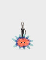 Velvoria Charm - Eggshell Blue Leather Keychain - front