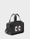 Benji Small Crossbody Black Leather Bag - Look Up - Main View