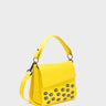 Anastasio Micro Crossbody Handbag Aurora Yellow Leather - All Over Eyes Embroidery - Main view