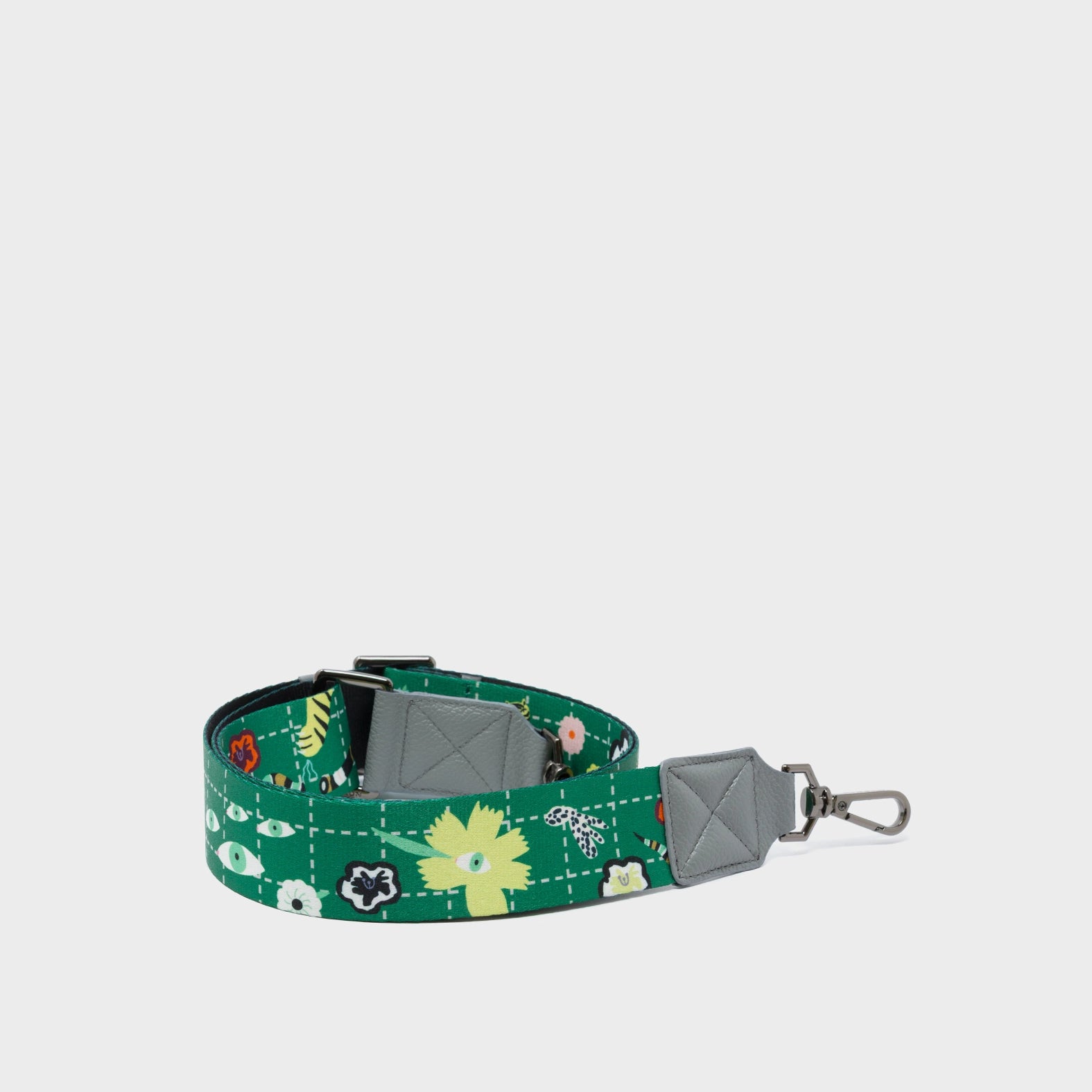 Detachable Irelad Green Nylon Strap - Floralia Print - Package