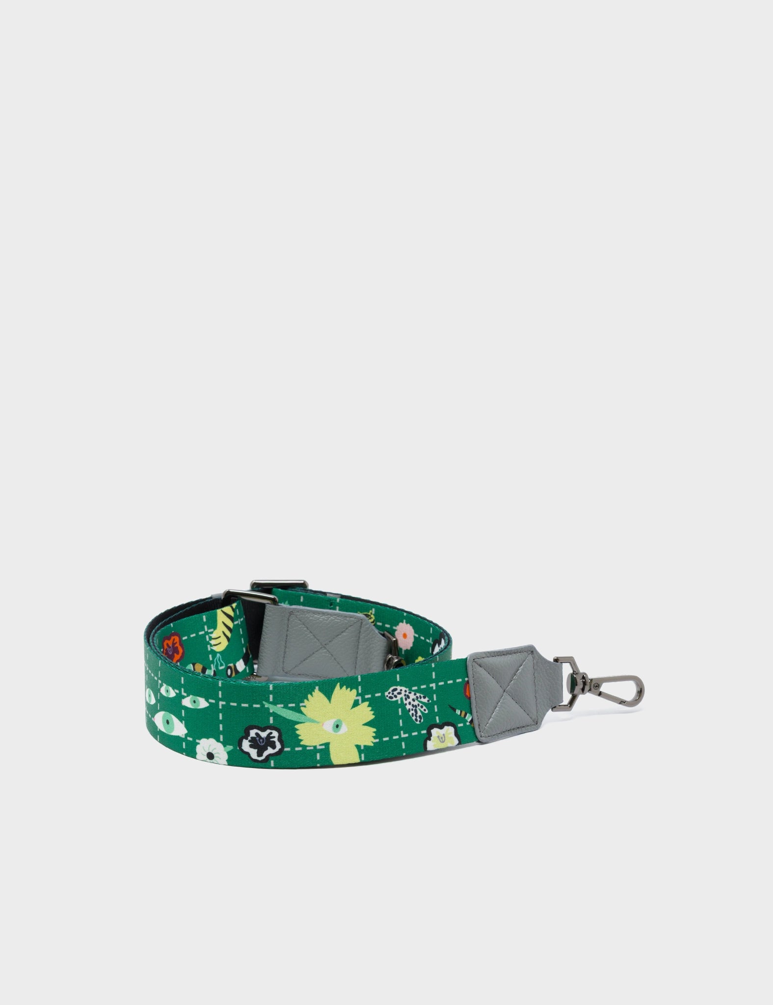 Detachable Irelad Green Nylon Strap - Floralia Print - Package