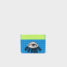 Filium Ibiza Blue Leather Cardholder - Eye Applique - Front
