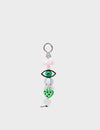 Eye Sea You Charm - Green and Pink 3D Printed Bioplastic Keychain