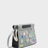 Vali Small Crossbody Gray Leather Bag - Floralia Design - Main