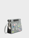 Vali Small Crossbody Gray Leather Bag - Floralia Design