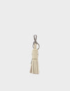 Callie Marie Hue Charm - Gravel Beige Leather Keychain