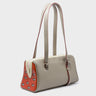 Esther Tuffet Brown Satchel Mini Bag - All Over Eyes Embroidery - Main
