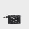 Fabian Black Leather Wallet - All Over Eyes Embroidery - front
