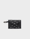 Fabian Black Leather Wallet - All Over Eyes Embroidery