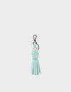 Queen Callie Marie Charm - Eggshell Blue Leather Keychain
