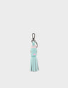 Queen Callie Marie Charm - Eggshell Blue Leather Keychain - Front