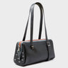 Esther Black Satchel Mini Bag - All Over Eyes Embroidery - Main View