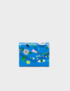 Fiona Ibiza Blue Leather Wallet - Floralia Print