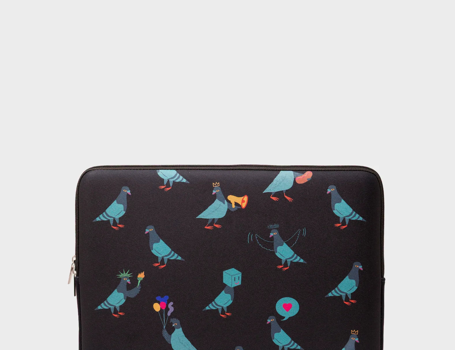 Black Neoprene Laptop Cover - Pigeonista
