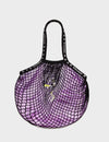 Black and Pink Mesh Bag - Paw and Snake Appliques