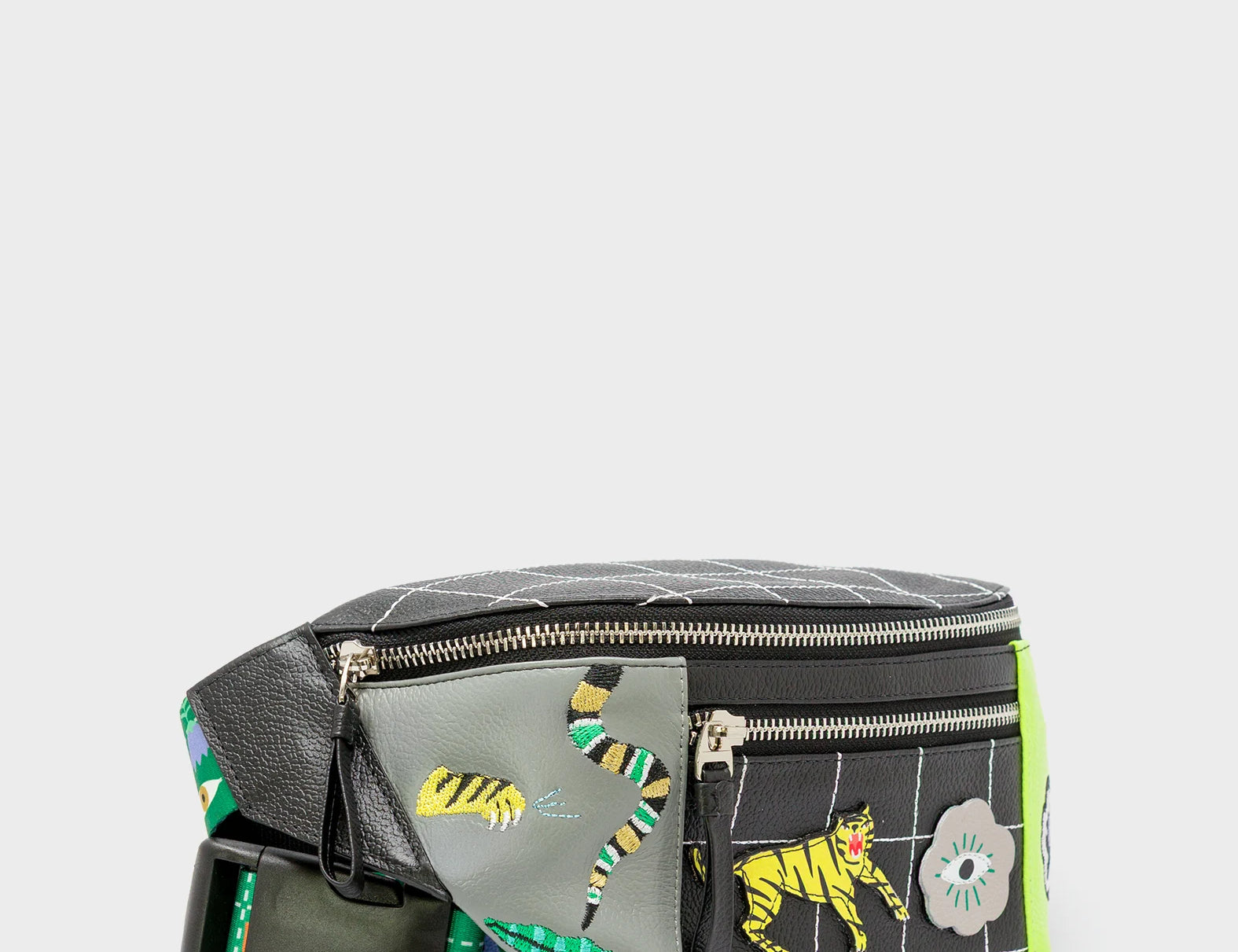 Harold Fanny Pack Black Leather - Floralia Design - Main View