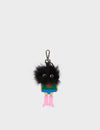 Monster Charm - Black Faux Fur and Bubblegum Pink Leather Boots